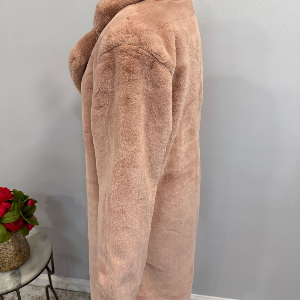 Juicy Couture Light Pink Faux Fur Long Teddy Trench Size Small - Reemoly - Picture 9 of 16